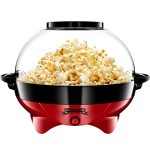 Gadgy ® Popcornmaschine – 800W Popcorn Maker mit Antihaftbeschichtung und Abnehmbarer Heizfläche – Stille und Schnelle Popcorn Maschinen mit Zucker, Öl, Butter – Großer Inhalt 5 L – Popcorn machine