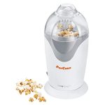 Clatronic PM 3635 elektrischer Popcorn-Maker, Popcornmaschine für den Haushalt, schnelle Zubereitung inkl. Portionier-Schale, ohne Fett & Öl, 1200 Watt, weiß